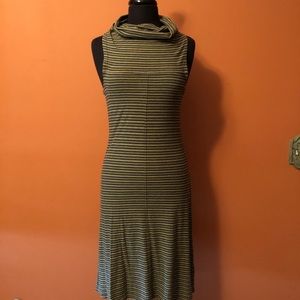 Horny Toad Striped Cowlneck Sleeveless Dress